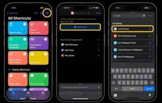 四川苹果14锁屏维修店分享iPhone14升级iOS16.4后如何创建锁屏快捷方式 